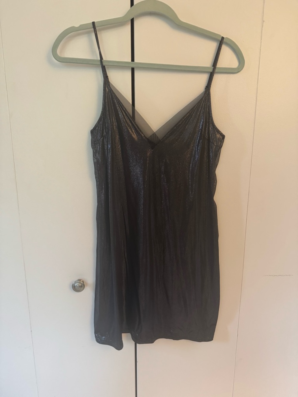 Victoria's Secret | Metallic grey Satin Teddy